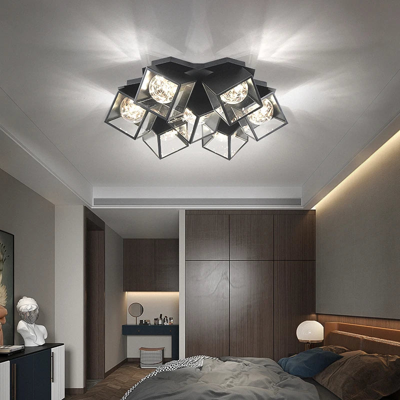 Modern 2025 New Gypsophila warm romantic master bedroom Led Ceiling Chandelier Dining Room Restaurant Bar Pendant Hanging Lamp