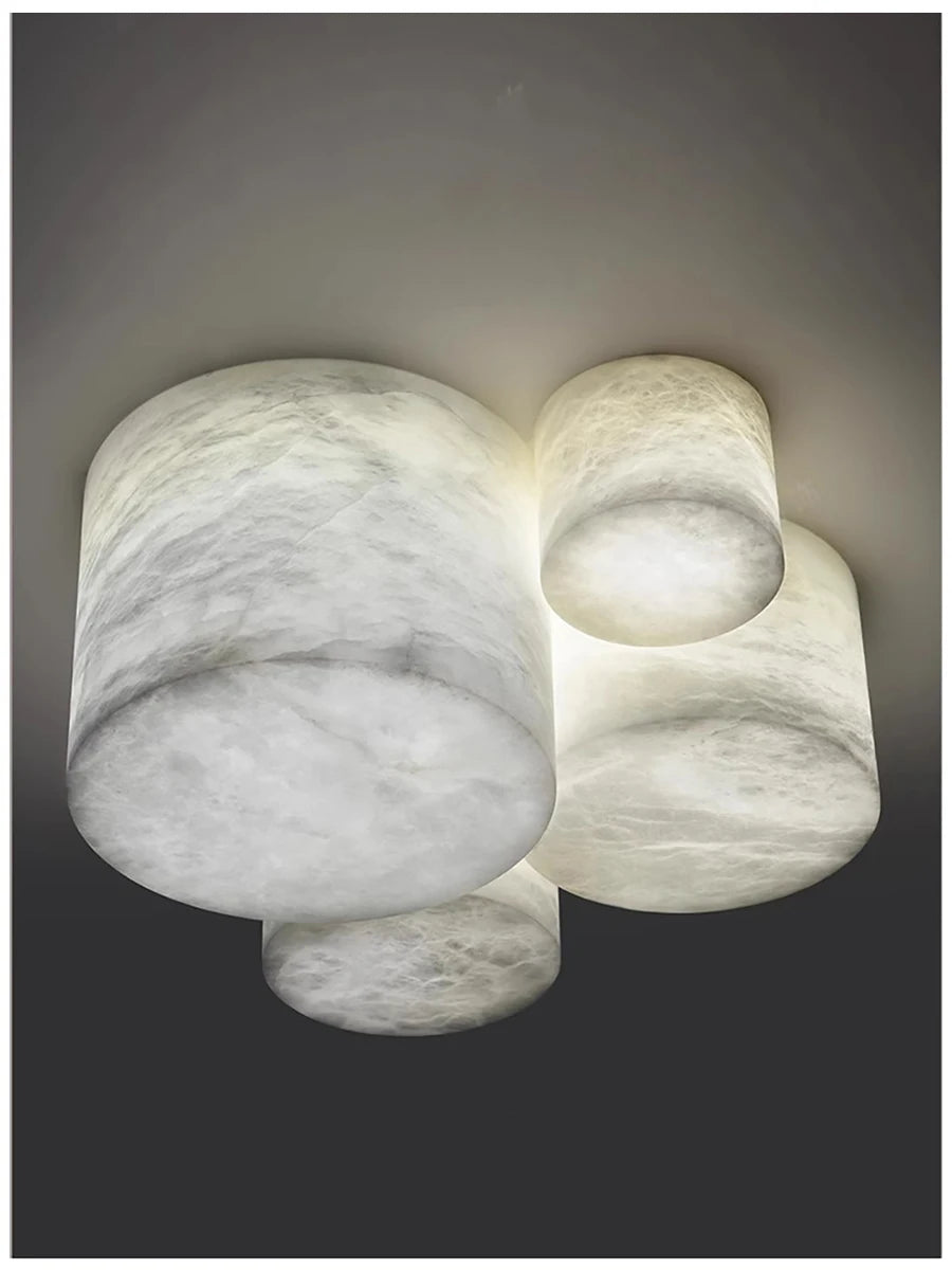 Modern Home Decoration Small Marble Ceiling Lamp Led 2024 New Design Spanish Marble Lusters for Bedroom Hallway