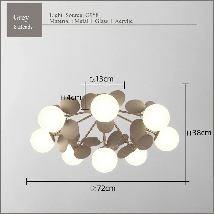 Modern Full Spectrum Ceiling Light - Colorful Bubble Lamp for Living Room