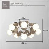 Modern Full Spectrum Ceiling Light - Colorful Bubble Lamp for Living Room