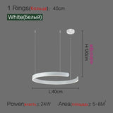 Nordic Designer Round LED Pendant Light - Modern Chandelier for Dining Room