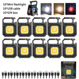 Portable LED Torch Mini Powerful Flashlight Waterproof Torch Pocket Work Light Multifunctional LED Lantern Camping Fishing Light