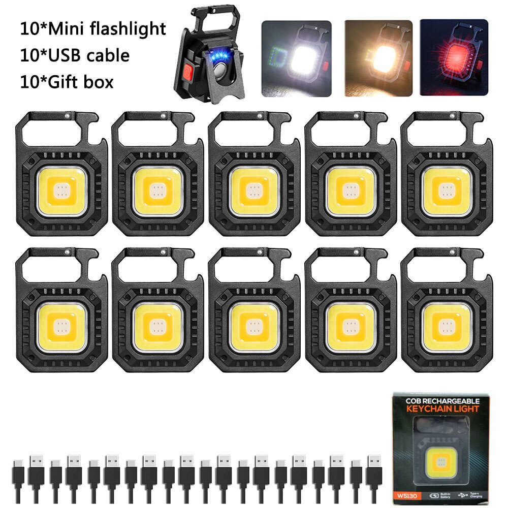 Portable LED Torch Mini Powerful Flashlight Waterproof Torch Pocket Work Light Multifunctional LED Lantern Camping Fishing Light