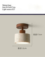 Travertine Stone LED Ceiling Lamp Aisle Corridor Light Fixture For Living Room Dining Room Bedroom Decor Chandelier Ceiling Lamp