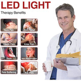 E27 LED Red 54W Light Therapy Lamp 660nm&850nm Infrared Bulb with Floor Stand for Skin Care Pain Relief 360° Adjustable