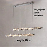Chrome Modern Crystal Chandelier - Luxury LED Hanging Light for Living Room
