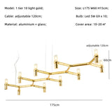 Modern Luxury Foyer G9 Led Chandelier Lustre Metal Pendant Chandelier Lighting Stairs Hanging Lamp Deco Led Indoor Light Fixture