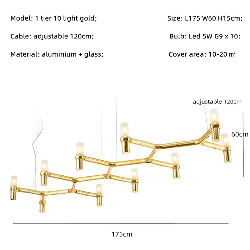 Modern Luxury Foyer G9 Led Chandelier Lustre Metal Pendant Chandelier Lighting Stairs Hanging Lamp Deco Led Indoor Light Fixture