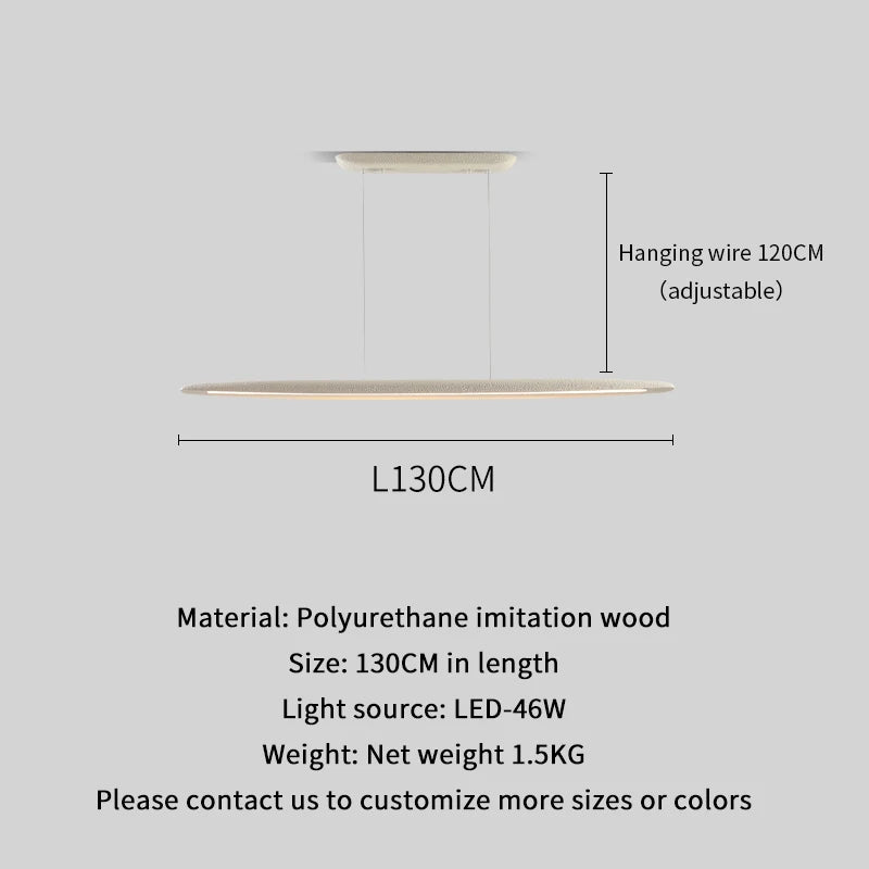 Modern Simple Strip Restaurant LED Ceiling Chandelier Nordic Wabi Sabi Home Interior Decor Bar Pendant Lamp Living Room Light