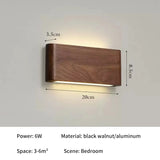 LED Wooden Wall Lamp for Living Room Bedroom Bedside Corridor Stairs Indoor Modern Home Decoration Up Down Wall Sconce Lights ﻿