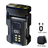 Portable Mini Keychain Flashlight Led Bright EDC Torch Magnetic Cap Clip Lamp Flash Light Outdoor Camping Fishing Tools
