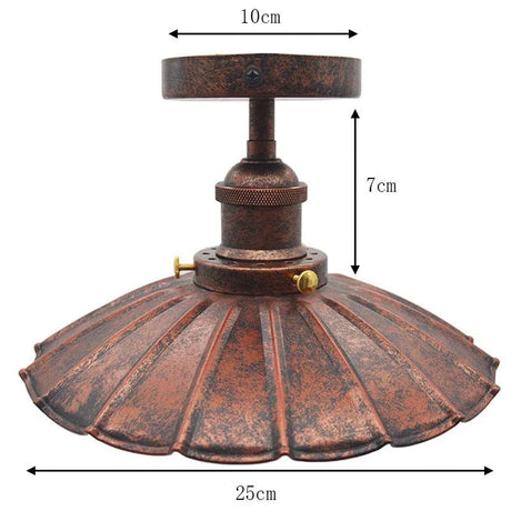 Vintage Retro Ceiling Light Flush Mount Lamp Shade Industrial Lights Lighting for Indoor Bedroom Kitchen Living Room Home Decors