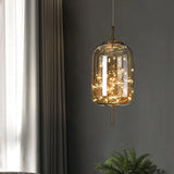 Nordic Net Red Bedside Chandelier Girl Light Luxury Long Line Personality Art Full Of Stars Hotel Bar Glass Small Chandelier
