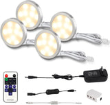 Under Cabinet Puck Lights with Remote,Light Wired, Under Counter Light Fixtures for Kitchen, LED Light for Shelf, Display Case