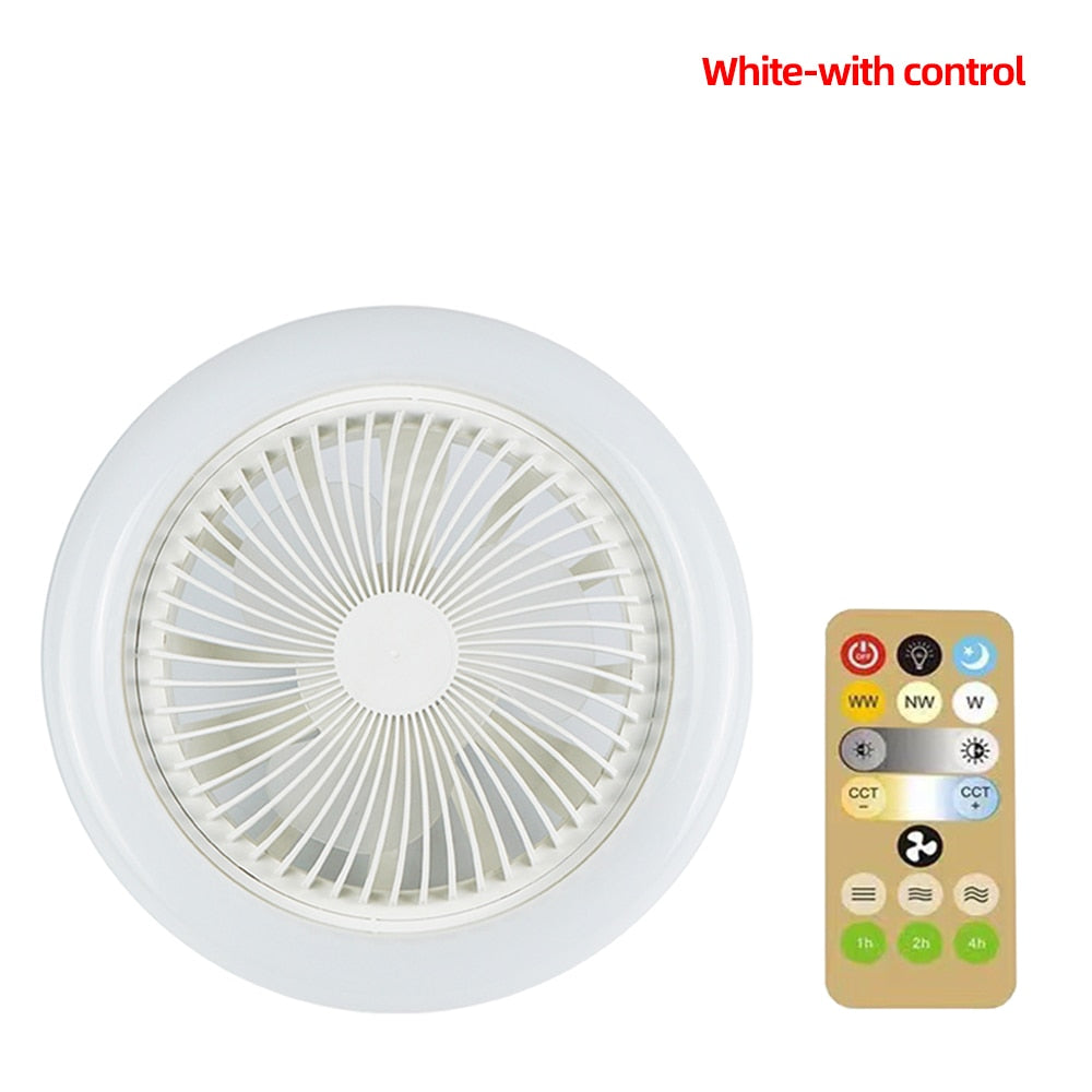 30W Ceiling Fan with Lighting Lamp E27 Converter Base with Remote Control for Bedroom Living Home Silent AC85-265V