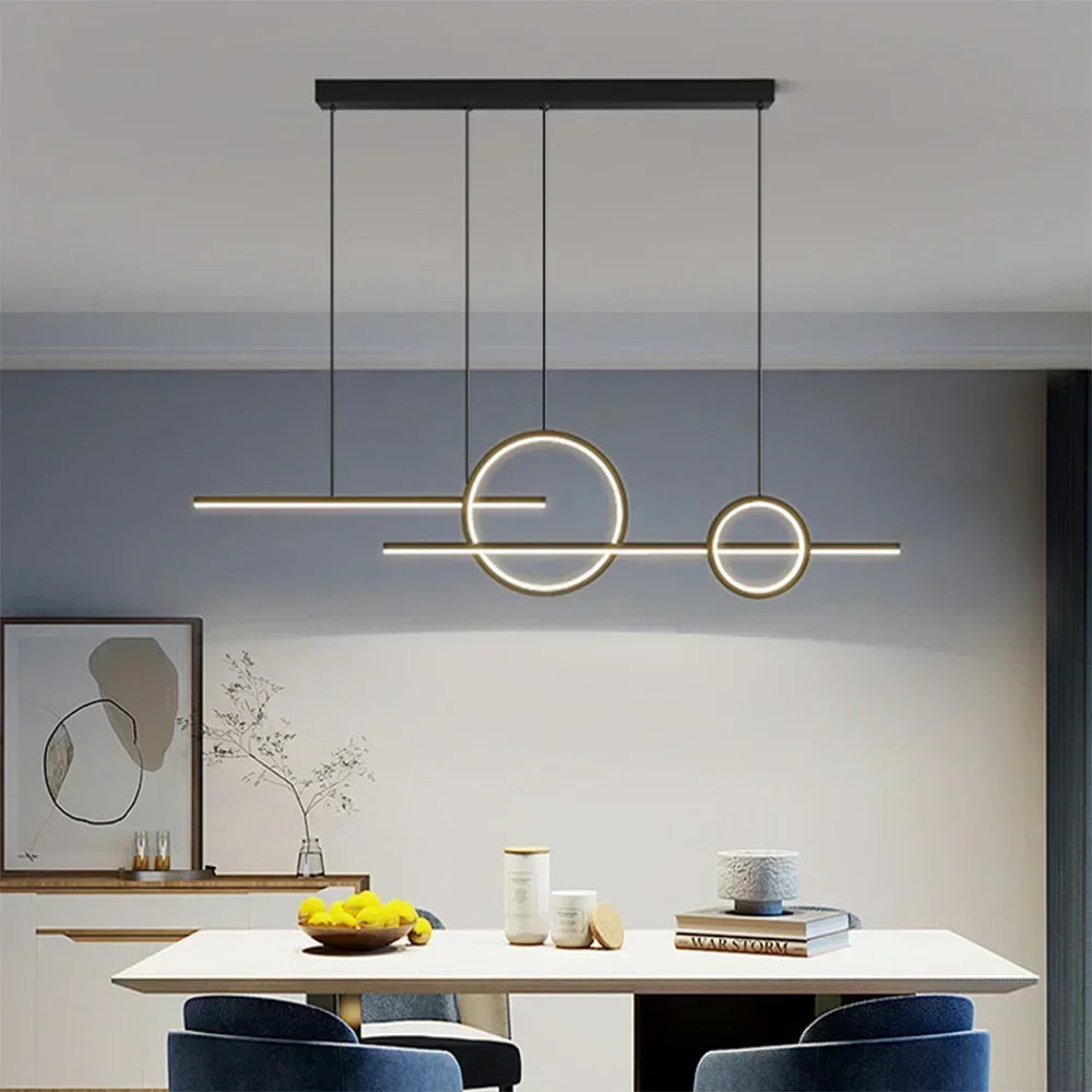 Modern LED Minimalist Chandelier - Contemporary Pendant Light for Living Room