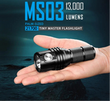MS03 EDC Powerful Flashlight 13000 Lumen XHP70.2 LED Handlight Rechargeable Waterproof Torch for Camping Searching