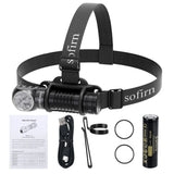 HS41 4000lm Quad-LED Headlamp (4x SST20, 21700 Battery) - USB-C Rechargeable Right-Angle Flashlight with Battery Indicator & Magnetic Tailcap