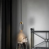 Modern Crystal ball LED Pendant lights Nordic Copper lighting bedroom bedside single head  bar corridor small Hanging lamp
