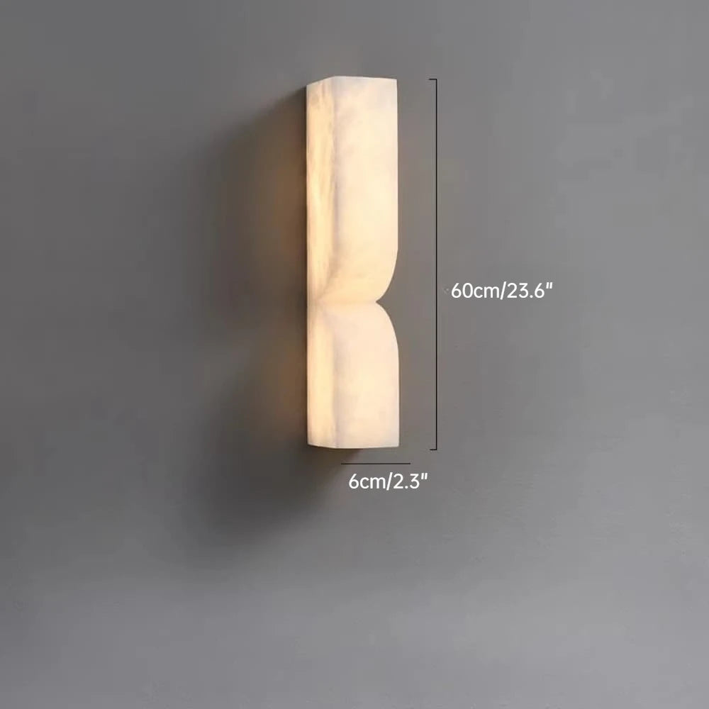 Spain Natural Marble Alabaster Wall Lamp Living Room Background Wall Bedroom Bedside  All Copper Wall Lamp Alabaster Lighting
