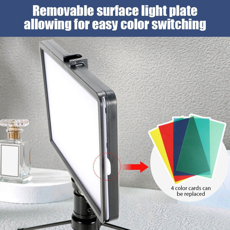 3000K-6000 LED Photography Video Light Panel Lighting Photo Studio Lamp Kit With Tripod Stand RGB Filters For Shoot Live