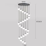 2026 Nordic White Ball Chandelier Lights Modern Led Long-Line Minimalist Lamp Living Room Villa Hotel Spiral Staircase Decor Lam