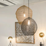 Wabi Sabi Style Pendant Lamp Hotel Restaurant Homestay Living Room Bedroom Bedside Lamp Wire Mesh Artistic Creative Lighting