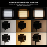 Andoer LED Video Light Light Panel with 78.7 Inches Light Stand 660 LED Bulbs 3200-5600K with Barndoor for Studio Photography