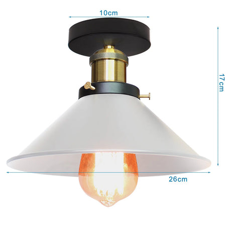 Vintage Retro Ceiling Light Flush Mount Lamp Shade Industrial Lights Lighting for Indoor Bedroom Kitchen Living Room Home Decors
