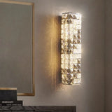 Luxury Dimmable Crystal LED Wall Lamp - Eye-Care Modern Sconce Light Fixture for Bedroom Bedside, Living Room & Study