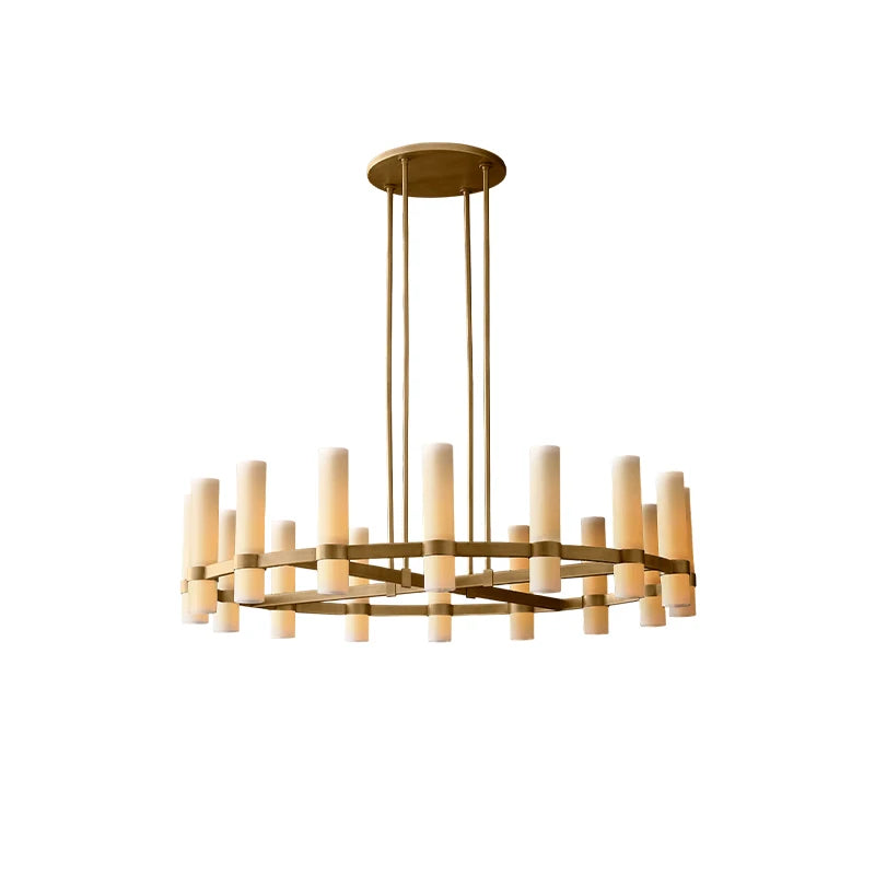 2026 Trendy Matt White Glass Black Brass Silver E14 Chandelier Hanging Lamps Lustre Suspension Luminaire Lampen For Living Room