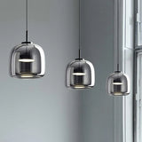 Zhongshan glass lighting fixtures Nordic modern minimalist  bar counter restaurant chandelier living room art designer iron