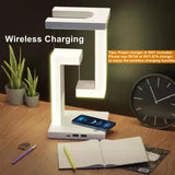 Novelty Floating Lamp with 10W Wireless Charger - Magnetic Levitating Desk Decor Light