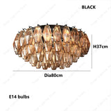 Postmodern Rhomboid Glass Pendant Ceiling Lights 2026 Copper Bronze Home Decoration Chandelier Lighting for Bedroom Living Room