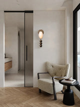 Modern Vintage Bronze White Glass Wall Lamp - 2026 Elegant Living Room Sconce