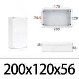 Outdoor Waterproof Plastic Junction Box (Black & White) - IP-Rated Plastic Enclosure & Electronics Project Instrument Shell Case