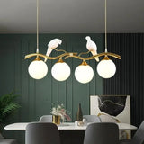 Nordic LED Glass Chandelier Modern Creative Bird Restaurant Dining Table Glass Pendant Light Living Room Bar Counter Decoration