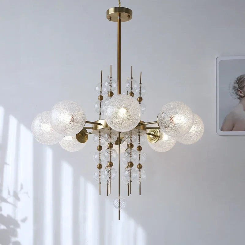 American Classic Glass Ball LED Pendant Light 2024 Modern Chandelier Lustres for Living Room kitchen Island Home Decor Luminaria