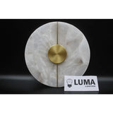 Modern Luxury Creative Natural Marble Copper Wall Light - Alabaster Marble Wall Sconce for Bedroom Bedside Living Room Aisle