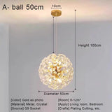 Nordic Crystal Led Ceiling Pendant Lamp Modern Clear Crystal G9 LED Lamp for Dining Room Bedroom House Decor Suspension Lamp
