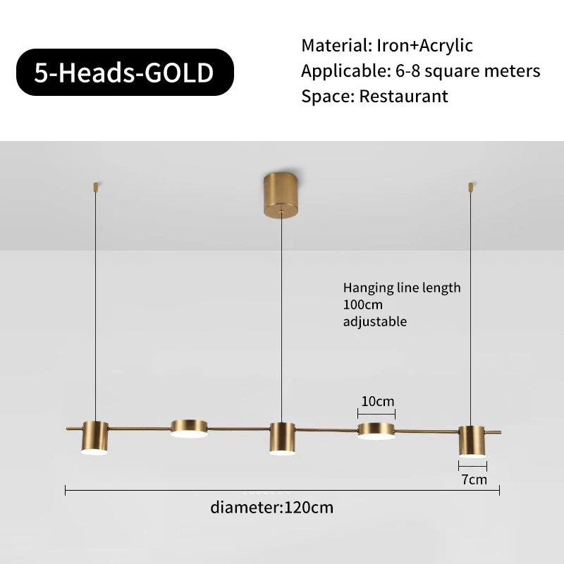 Nordic Modern Creative Chandelier - Adjustable LED Ceiling Light for Dining Room