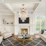 Luxury Golden Crystal Chandelier Modern Chandeliers Lights Fixture Hanging Pendant Light Fixture Dia 23.6 Inch