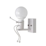 Modern Wall Lamp Iron Cartoon Humanoid Wall Lamps For Living Room Bedroom Nordic Home Decor Bedside Wall Light Bathroom Fixtures
