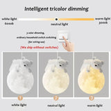 Nordic Little Bear LED Pendant Light - Minimalist Kids Chandelier Hanging Lamp