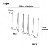 DIY Long Leather Textile Belt Flexible Dimmable LED 2026 Pendant Light Chandelier Lighting Hanging Lamp For Dinning Room