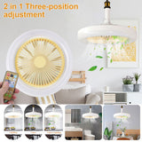 30W Ceiling Fan E27 Remote Ceiling Lighting Fan Step less Dimming Bedroom Decoration Lighting Ceiling Fan Light AC 85V-265V
