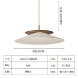 Japanese Cloth Pot Lid Pendant Light Fabric Lamp Restaurant Tea Room Zen Style Living Room Hanging Lighting Fixture Decor LED