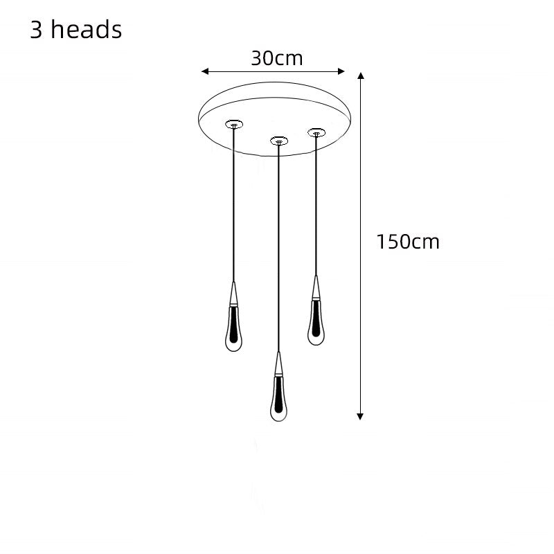 Modern Creative LED Lamp Pendant ForStair Lamp,Duplex Building Villa,Apartmenthigh Hanging Simple Crystal Gold Flowing Waterdrop