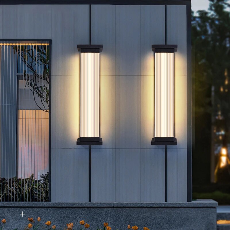 Outdoor Wall Lamp Waterproof Outdoor Hotel Villa Door Exterior Wall Column Minimalist Courtyard Lamp Wall Lamp