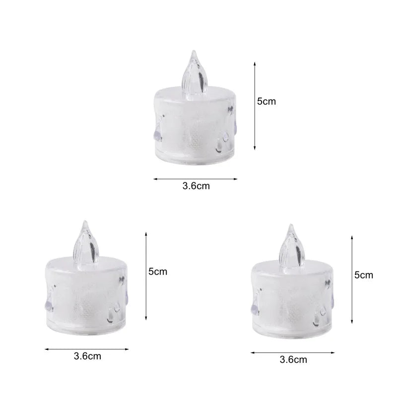 Flameless LED Candle Wishing Tea Light Warm White Lights Candles for Birthday Party Wedding Halloween Festival Home Decoration